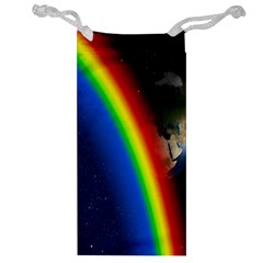 Rainbow Earth Outer Space Fantasy Carmen Image Jewelry Bag by Simbadda