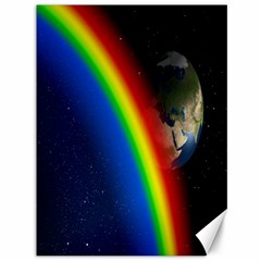 Rainbow Earth Outer Space Fantasy Carmen Image Canvas 36  X 48   by Simbadda