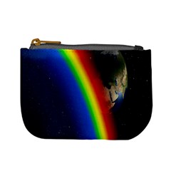 Rainbow Earth Outer Space Fantasy Carmen Image Mini Coin Purses by Simbadda