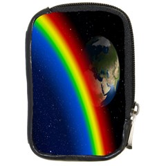 Rainbow Earth Outer Space Fantasy Carmen Image Compact Camera Cases by Simbadda