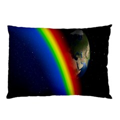 Rainbow Earth Outer Space Fantasy Carmen Image Pillow Case (two Sides) by Simbadda