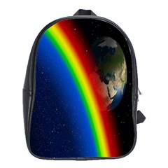 Rainbow Earth Outer Space Fantasy Carmen Image School Bags (xl)  by Simbadda