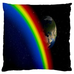 Rainbow Earth Outer Space Fantasy Carmen Image Standard Flano Cushion Case (one Side) by Simbadda