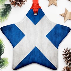 Scotland Flag Surface Texture Color Symbolism Ornament (star) by Simbadda