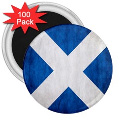 Scotland Flag Surface Texture Color Symbolism 3  Magnets (100 Pack) by Simbadda