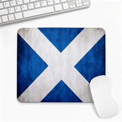 Scotland Flag Surface Texture Color Symbolism Large Mousepads by Simbadda