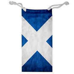 Scotland Flag Surface Texture Color Symbolism Jewelry Bag by Simbadda