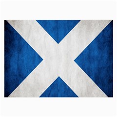 Scotland Flag Surface Texture Color Symbolism Large Glasses Cloth (2-side) by Simbadda