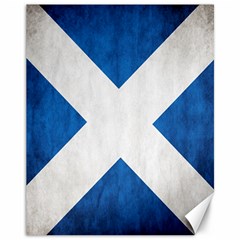 Scotland Flag Surface Texture Color Symbolism Canvas 11  X 14   by Simbadda