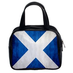 Scotland Flag Surface Texture Color Symbolism Classic Handbags (2 Sides) by Simbadda