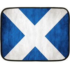 Scotland Flag Surface Texture Color Symbolism Double Sided Fleece Blanket (mini)  by Simbadda