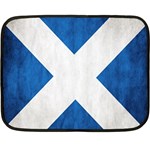 Scotland Flag Surface Texture Color Symbolism Double Sided Fleece Blanket (Mini)  35 x27  Blanket Front