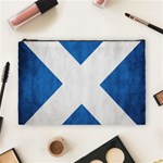 Scotland Flag Surface Texture Color Symbolism Cosmetic Bag (Large)  Front