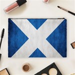 Scotland Flag Surface Texture Color Symbolism Cosmetic Bag (Large)  Back