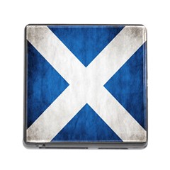 Scotland Flag Surface Texture Color Symbolism Memory Card Reader (square) by Simbadda