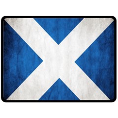 Scotland Flag Surface Texture Color Symbolism Fleece Blanket (large)  by Simbadda