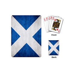 Scotland Flag Surface Texture Color Symbolism Playing Cards (mini)  by Simbadda