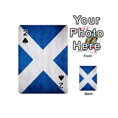 Scotland Flag Surface Texture Color Symbolism Playing Cards 54 (mini)  by Simbadda