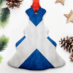 Scotland Flag Surface Texture Color Symbolism Ornament (christmas Tree)  by Simbadda