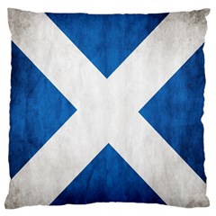 Scotland Flag Surface Texture Color Symbolism Large Cushion Case (one Side) by Simbadda