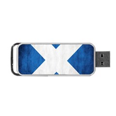 Scotland Flag Surface Texture Color Symbolism Portable Usb Flash (one Side) by Simbadda