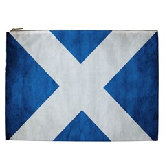 Scotland Flag Surface Texture Color Symbolism Cosmetic Bag (xxl)  by Simbadda