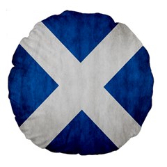 Scotland Flag Surface Texture Color Symbolism Large 18  Premium Round Cushions by Simbadda