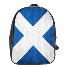 Scotland Flag Surface Texture Color Symbolism School Bags (xl)  by Simbadda