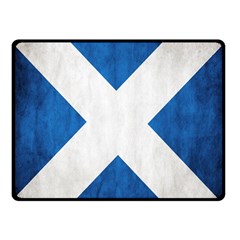 Scotland Flag Surface Texture Color Symbolism Double Sided Fleece Blanket (small)  by Simbadda