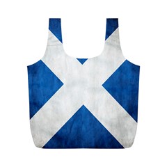 Scotland Flag Surface Texture Color Symbolism Full Print Recycle Bags (m)  by Simbadda