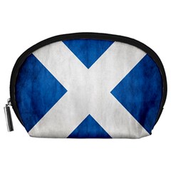 Scotland Flag Surface Texture Color Symbolism Accessory Pouches (large)  by Simbadda