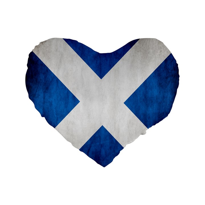 Scotland Flag Surface Texture Color Symbolism Standard 16  Premium Flano Heart Shape Cushions