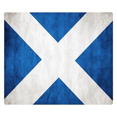 Scotland Flag Surface Texture Color Symbolism Double Sided Flano Blanket (small)  by Simbadda