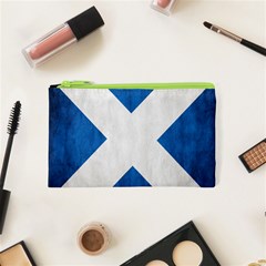 Scotland Flag Surface Texture Color Symbolism Cosmetic Bag (xs) by Simbadda