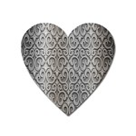 Patterns Wavy Background Texture Metal Silver Heart Magnet Front