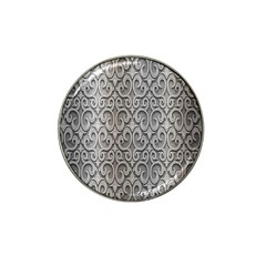 Patterns Wavy Background Texture Metal Silver Hat Clip Ball Marker (10 Pack) by Simbadda