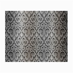 Patterns Wavy Background Texture Metal Silver Small Glasses Cloth by Simbadda