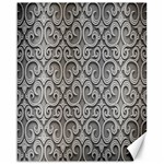 Patterns Wavy Background Texture Metal Silver Canvas 16  x 20   15.75 x19.29  Canvas - 1