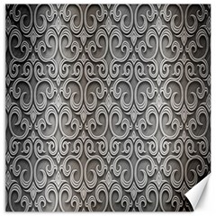 Patterns Wavy Background Texture Metal Silver Canvas 20  X 20   by Simbadda