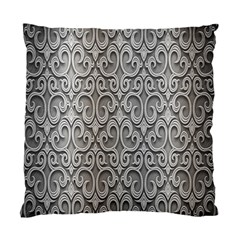 Patterns Wavy Background Texture Metal Silver Standard Cushion Case (one Side) by Simbadda