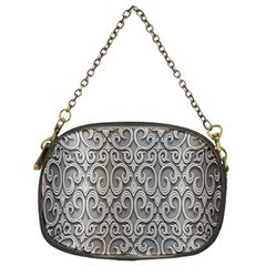 Patterns Wavy Background Texture Metal Silver Chain Purses (two Sides)  by Simbadda