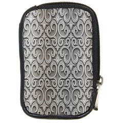 Patterns Wavy Background Texture Metal Silver Compact Camera Cases by Simbadda