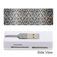 Patterns Wavy Background Texture Metal Silver Memory Card Reader (stick)  by Simbadda