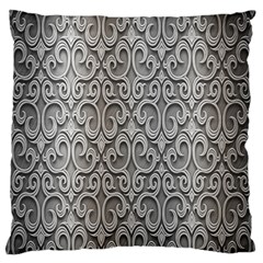 Patterns Wavy Background Texture Metal Silver Standard Flano Cushion Case (two Sides) by Simbadda