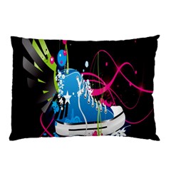 Sneakers Shoes Patterns Bright Pillow Case by Simbadda