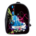 Sneakers Shoes Patterns Bright School Bags(Large)  Front