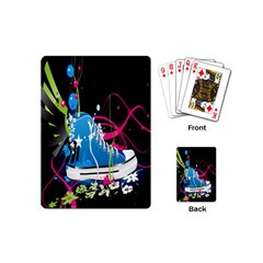 Sneakers Shoes Patterns Bright Playing Cards (mini)  by Simbadda