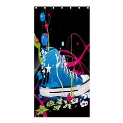 Sneakers Shoes Patterns Bright Shower Curtain 36  X 72  (stall)  by Simbadda