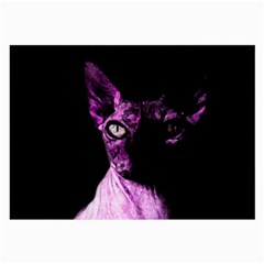 Pink Sphynx Cat Large Glasses Cloth (2-side) by Valentinaart