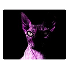 Pink Sphynx Cat Double Sided Flano Blanket (large)  by Valentinaart